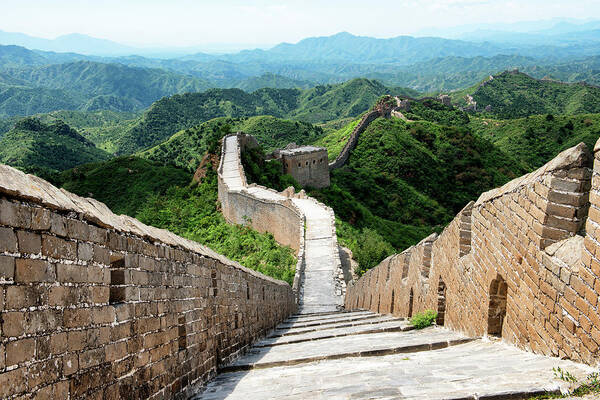 Asia Art Print featuring the photograph China 10 MKm2 Collection - Great Wall of China X I X by Philippe HUGONNARD