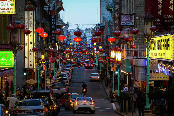  Art Print featuring the photograph Chinatown Lanterns by Louis Raphael
