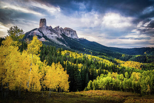 Colorado Mountains Art Print featuring the photograph Cimarron Mountains in Fall by James Udall