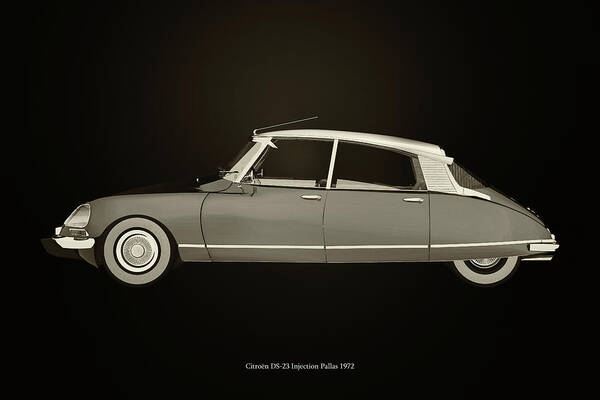 E.u. Art Print featuring the photograph Citroen DS-23 Injection Pallas Black and White by Jan Keteleer