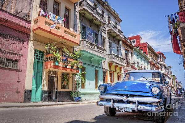 Classic car in Havana, Cuba by Delphimages Photo Creations