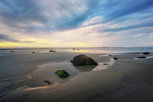 Wells Beach Art Print featuring the photograph Clearing Storm at Wells Beach by Kristen Wilkinson