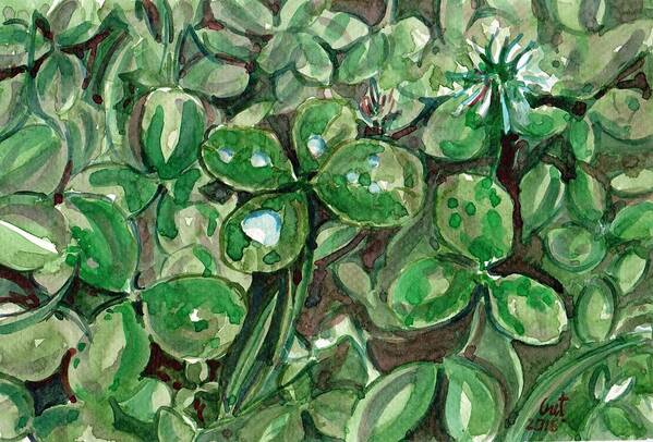 Clover Art Print featuring the painting Clover field by George Cret