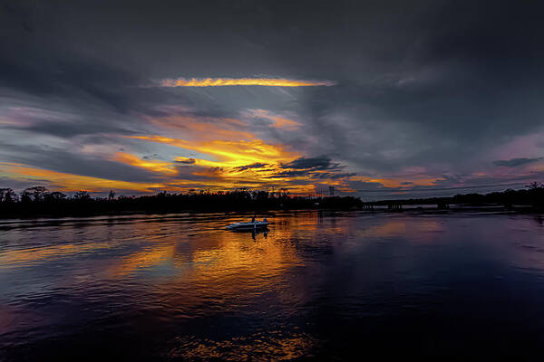 Savannah Art Print featuring the photograph Coastal Highway Sunset by Kenny Thomas