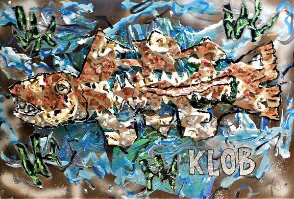 Cod Art Print featuring the mixed media Codfish Sacred Cod of Massachusetts by Kevin OBrien