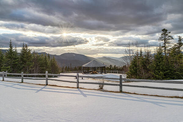 Sunset Art Print featuring the photograph Cold Day on the Kancamagus by William Dickman