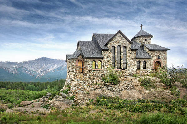 Estes Park Art Print featuring the photograph Colorado Chapel On The Rock by James Woody