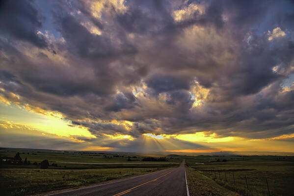 Sunset Art Print featuring the photograph Colorado Sunset by Bob Falcone