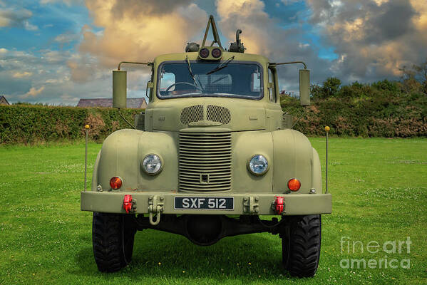 Commer Art Print featuring the photograph Commer Military Truck 1957 by Adrian Evans