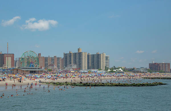 Coney Island Art Print featuring the photograph Coney Island 2020 by Cate Franklyn