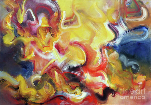 Abstract Art Print featuring the painting Conflagration-Requiem for the Wildlife by Ritchard Rodriguez