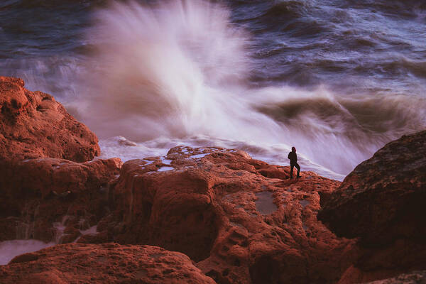 Seascape Art Print featuring the photograph Confrontation by Sina Ritter