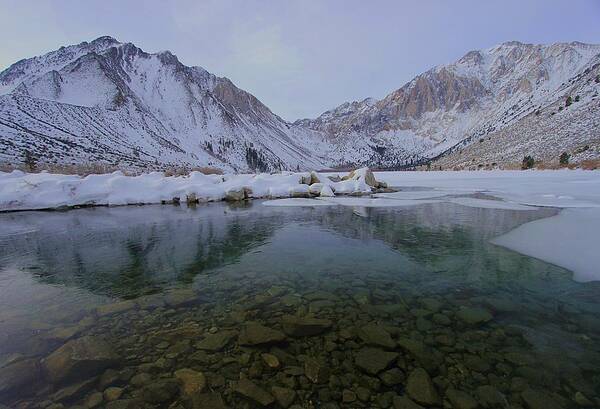 Convict Lake Art Print featuring the photograph Convict Winter by Sean Sarsfield