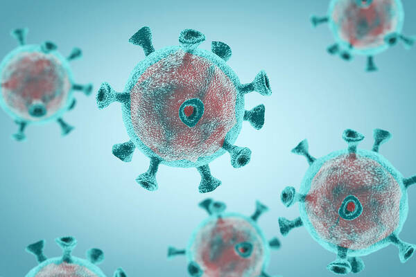 Cold And Flu Art Print featuring the photograph Coronavirus,3d Render by Dowell