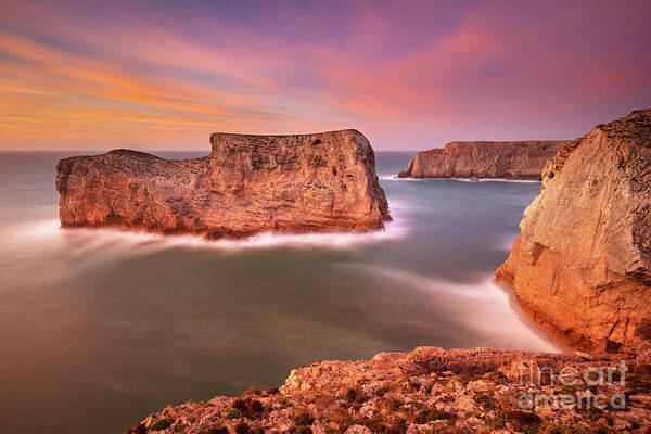 Portugal Art Print featuring the photograph Costa Vincentina sunset, Portuguese Algarve by Neale And Judith Clark