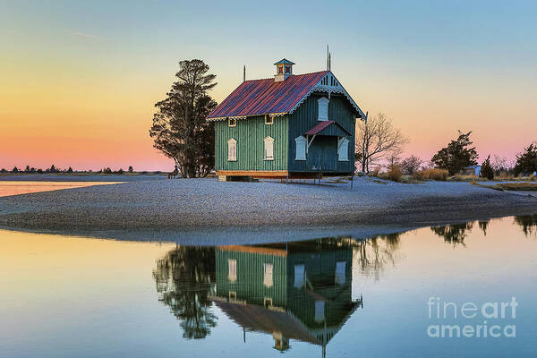 Cottage Art Print featuring the photograph Cottage in Calm Waters by Sean Mills