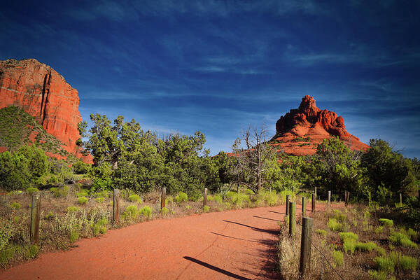 Courthouse Butte Art Print featuring the photograph Courthouse Butte and Bell Rock Trail, Sedona by Chance Kafka
