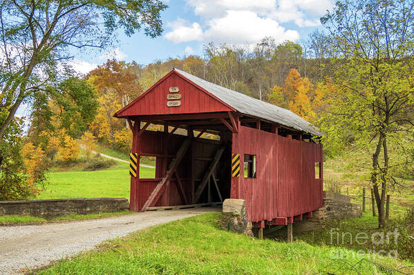 Danley Bridge Art Print featuring the photograph Danley Bridge, Washington County, PA by Sturgeon Photography