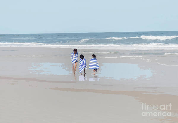 Family Art Print featuring the photograph A Family Beach Moment by Neala McCarten