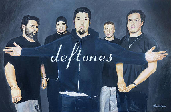 Deftones Art Print featuring the painting Deftones by Michael Morgan