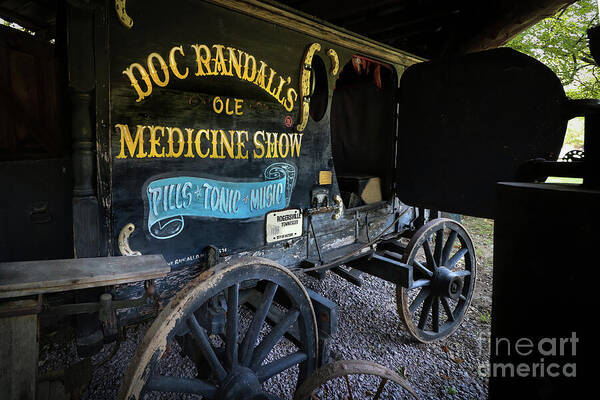 Carriage Art Print featuring the photograph Doc Randall's Ole Medicine Show carriage by Shelia Hunt