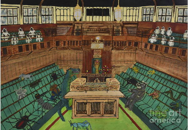Parliament Art Print featuring the painting Drain the Swamp by David Westwood