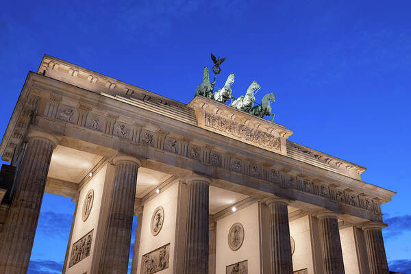 Berlin Art Print featuring the photograph Dusk At Brandenburg Gate In Berlin by Artur Bogacki