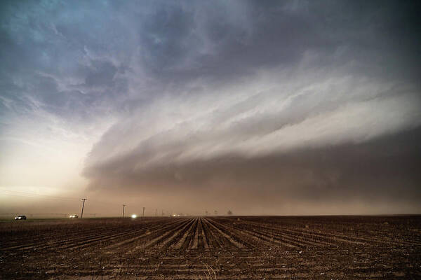 Supercell Art Print featuring the photograph Dusty Supercell Storm by Wesley Aston