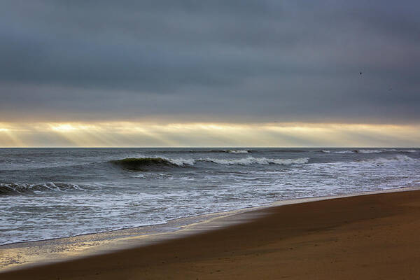 Ocean Art Print featuring the photograph East Coast Beach by Lara Morrison