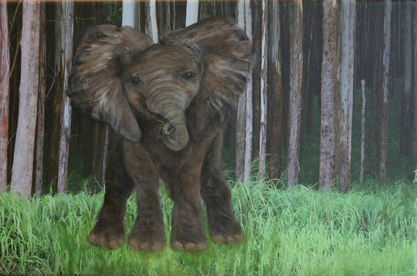 Art Art Print featuring the painting Elephant by Tammy Pool