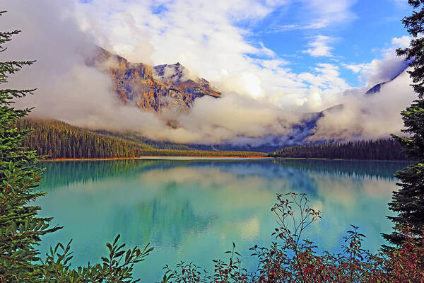 Emerald Lake Art Print featuring the photograph Emerald Lake in Yoho National Park by Shixing Wen