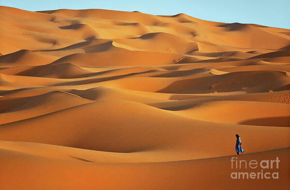 Erg Chebbi Desert Art Print featuring the photograph Erg Chebbi Desert by Henk Meijer Photography