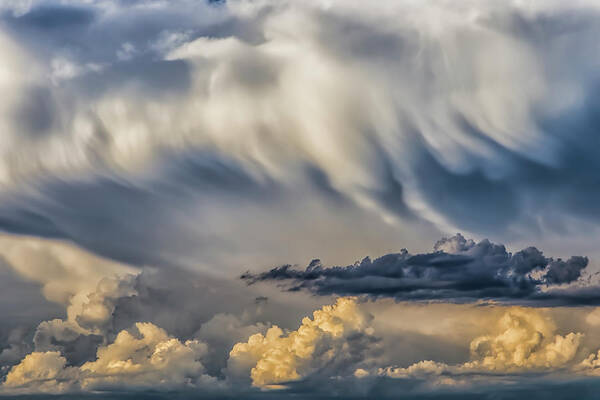 Clouds Art Print featuring the photograph Evening Highlights by Steve Sullivan