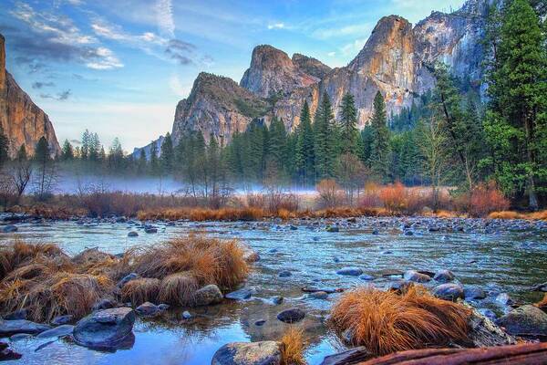 Yosemite Art Print featuring the photograph Evening Mist by Lynn Bauer