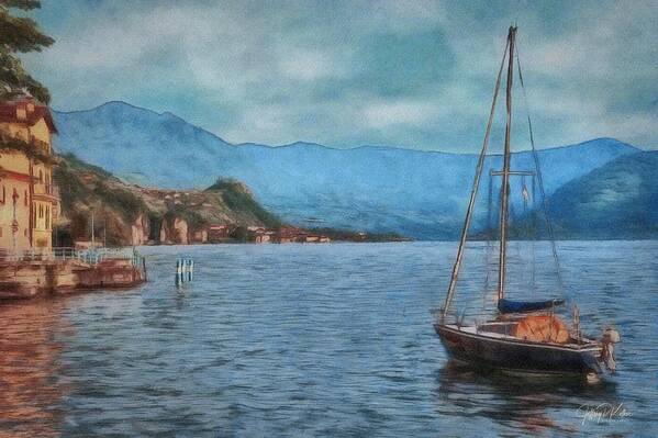 Italy Art Print featuring the painting Evening on Lake Iseo by Jeffrey Kolker