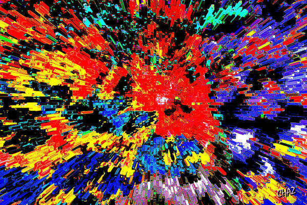 Explosion Of Color Art Print featuring the painting Explosion of Color by CHAZ Daugherty
