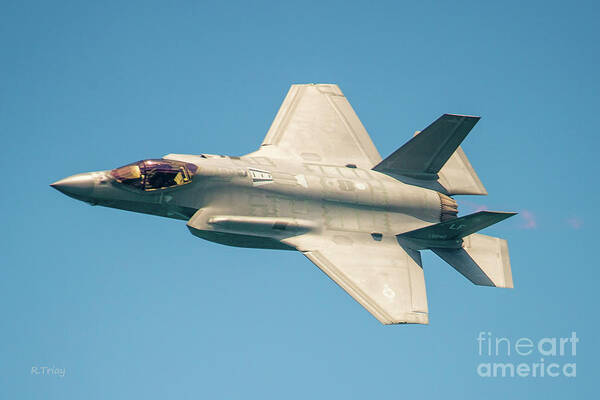 Aviation Art Art Print featuring the photograph F-35 Stealth Fighter by Rene Triay FineArt Photos