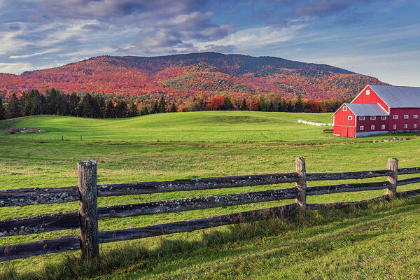 Fall Foliage Art Print featuring the photograph Fall at the Pioneer Farm in Columbia, NH by John Rowe