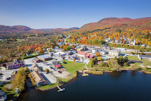 Fall Art Print featuring the photograph Fall Foliage in Island Pond, Vermont by John Rowe