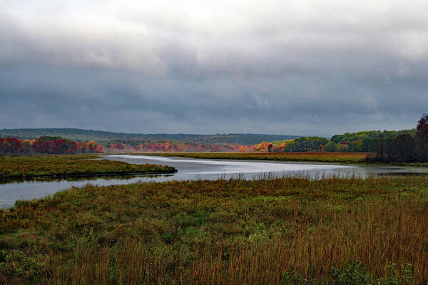 Fall Art Print featuring the photograph Fall over the river by David Pratt