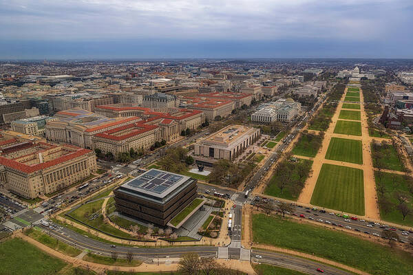 African American History Museum Art Print featuring the photograph Federal Triangle Washington DC by Susan Candelario
