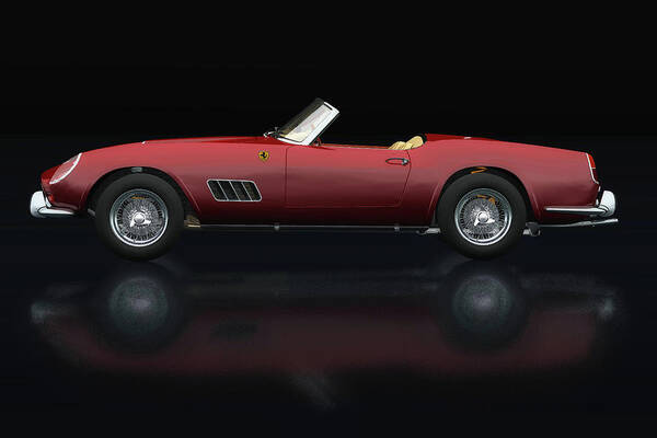 1960 Art Print featuring the photograph Ferrari 250 GT Spyder California 1960 Lateral View by Jan Keteleer