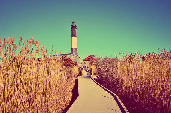Fire Island Art Print featuring the photograph Fire Island Lighthouse by Stacie Siemsen