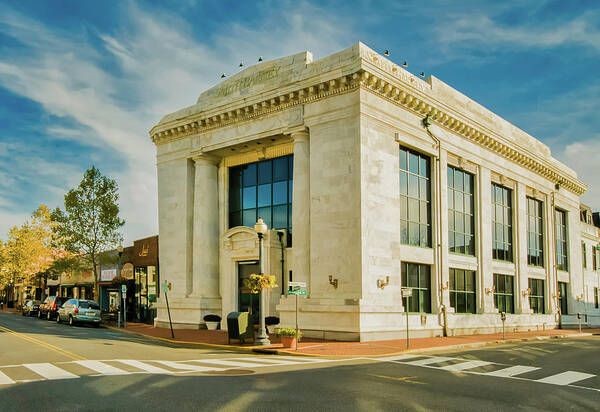 Red Bank Art Print featuring the photograph First National Bank Building In Red Bank by Gary Slawsky