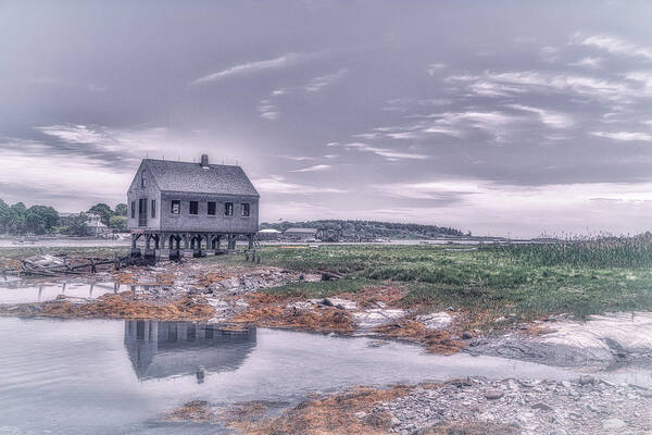 Cape Porpoise Art Print featuring the photograph Fish House by Penny Polakoff