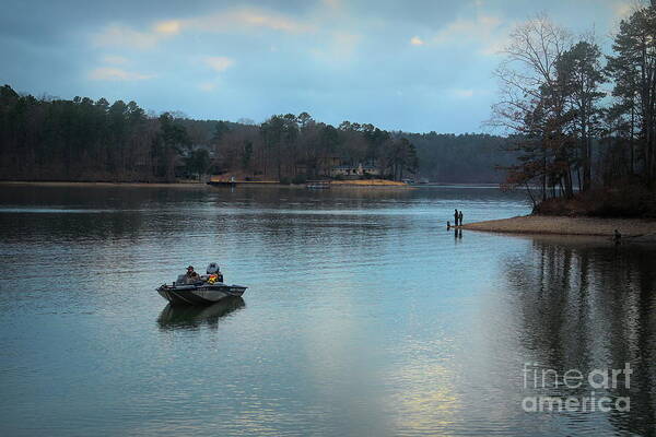 Hot Spring Art Print featuring the photograph Fishing Hot Springs AR by Diana Mary Sharpton