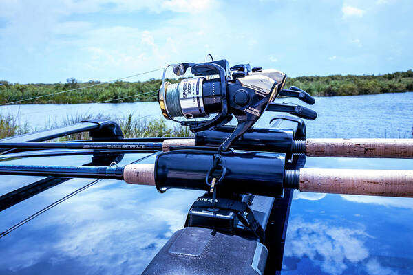 Fish Art Print featuring the photograph Fishing Rods and Reels Racked by Blair Damson