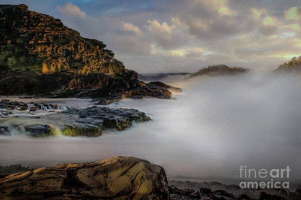 Coast Art Print featuring the photograph Fog Rolling In... by Shelia Hunt