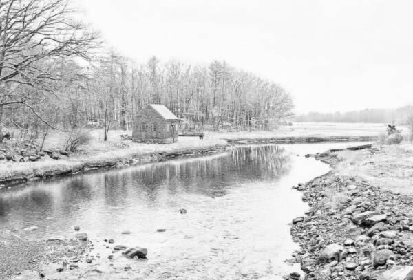 Black And White Art Print featuring the photograph Foggy Day In Rye, Nh #2 by Marcia Lee Jones