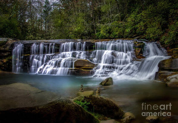 French Broad Falls Art Print featuring the photograph French Broad Falls at Living Waters by Shelia Hunt